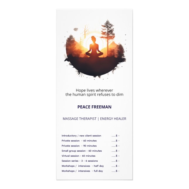 Golden Gateway | Sunset Meditation Rack Card (Front)