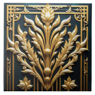 Golden Gatsby Garden Tile