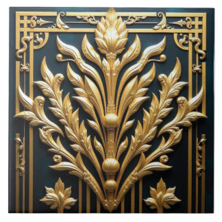 Golden Gatsby Garden Tile