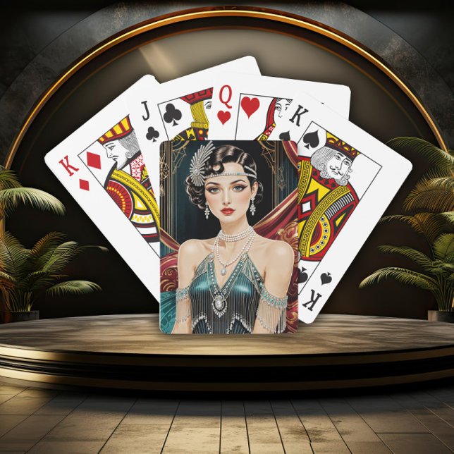 Golden Gatsby Glamour Playing Cards (Creator Uploaded)