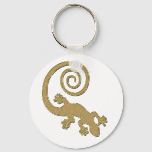 Golden Gecko   make your own background Key Ring