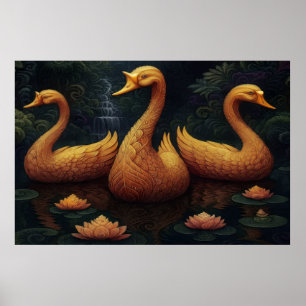 Golden Geese Poster