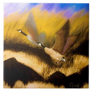 Golden Geese Tile