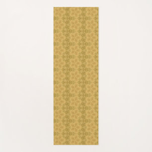 Golden geometric abstract art pattern yoga mat