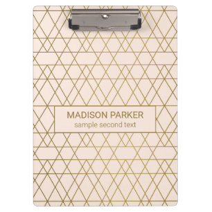 Golden Geometric Lines  Clipboard