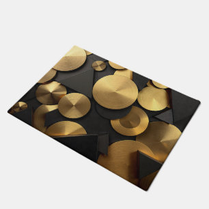 Golden Geometric Luxury Abstract Doormat