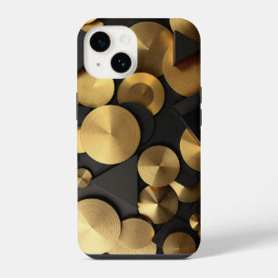 Golden Geometric Luxury Abstract iPhone 14 Case