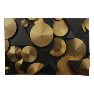 Golden Geometric Luxury Abstract Pillowcase