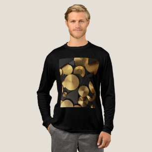 Golden Geometric Luxury Abstract Tri-Blend Shirt