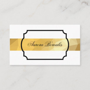 Golden geometric modern elegant business card