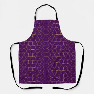 Golden Geometric Pattern Apron