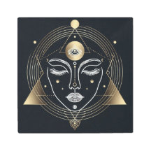 Golden Geometric Third Eye Feminine Design