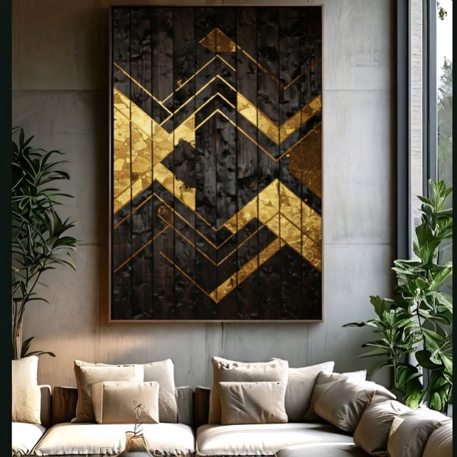 Golden Geometry Canvas Print (Creator Uploaded)