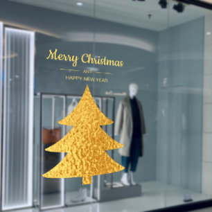 Golden Geometry Christmas Trees Business Holiday