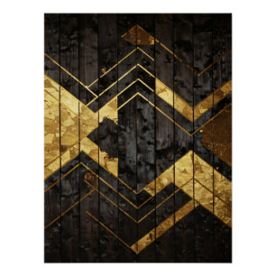 Golden Geometry Poster