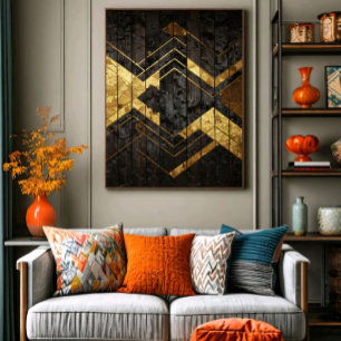 Golden Geometry Poster
