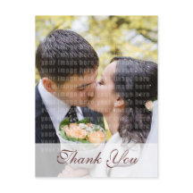 Golden Gerbera Wedding Photo Thank You