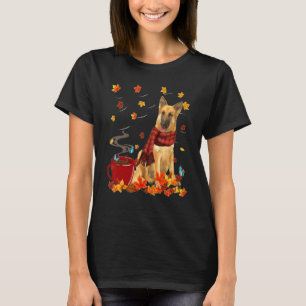 Golden German Shepherd Fall Chocolate Hot Dog T-Shirt