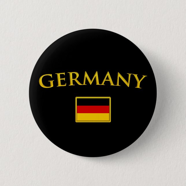 Golden Germany 6 Cm Round Badge (Front)