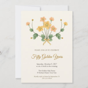 Golden Geum 50th Anniversary Party Invitation