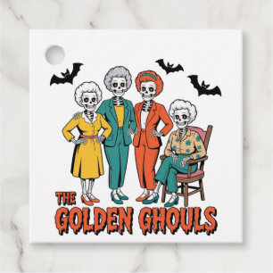 Golden Ghouls Girls' Halloween Favour Tags
