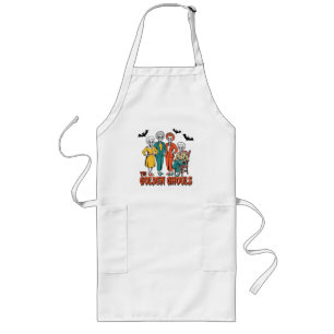 Golden Ghouls Girls' Halloween Long Apron