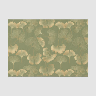 Golden Ginkgo Autumn Pattern Tissue Paper