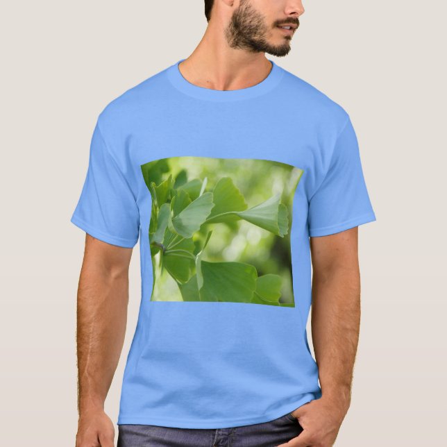 Golden Ginkgo Leaf Art Tee (Front)