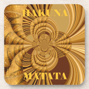 Golden Giraffe Art Print Coaster
