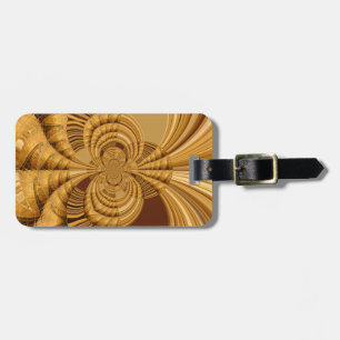 Golden Giraffe Art Print Luggage Tag