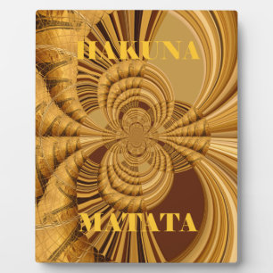 Golden Giraffe Art Print Plaque