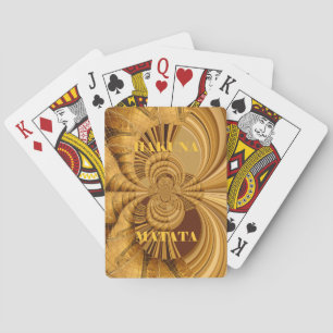 Golden Giraffe Art Print Playing Cards
