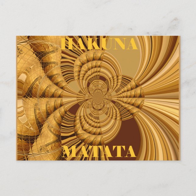 Golden Giraffe Art Print Postcard (Front)