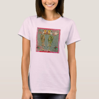 Golden Giraffes Pink Twilight T-shirt