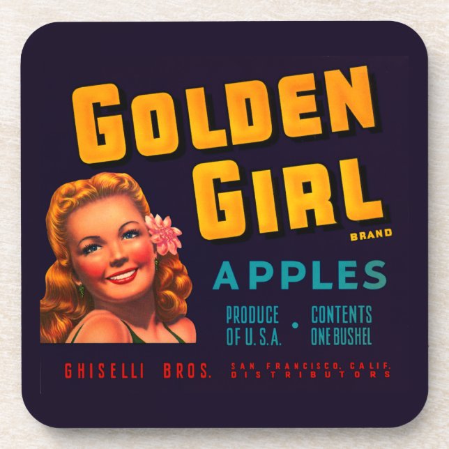 Golden Girl Apples Coaster (Front)