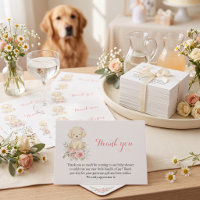 Golden Girl Baby Shower Retriever Puppy Floral