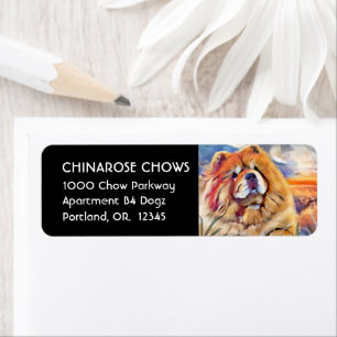 GOLDEN  GIRL chow Return Address Label Customize
