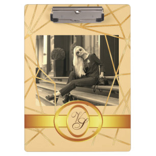 Golden  Girl Fashion Modern Elegant Vintage Clipboard