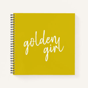 Golden Girl Modern Gold Script Notebook