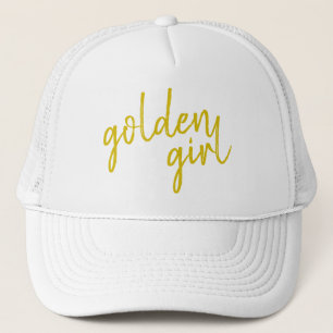Golden Girl Modern Gold Script Trucker Hat