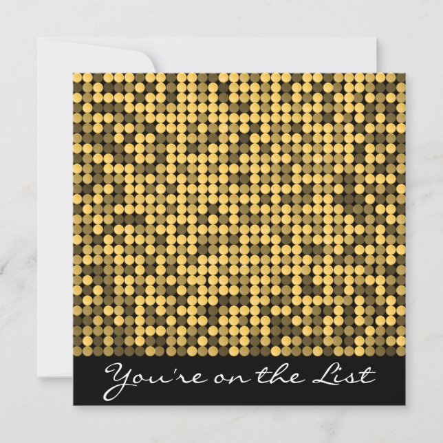 Golden Glam Invitation (Front)