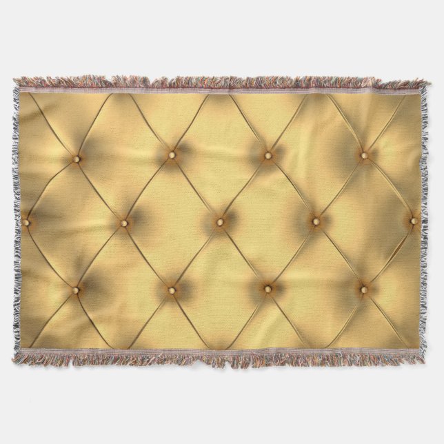Golden Glamour: Luxurious Interior Decor. Throw Blanket (Front)