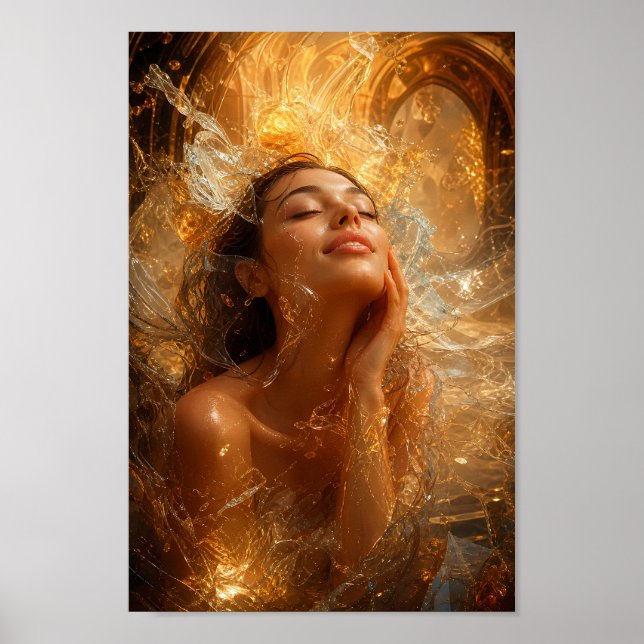 Golden Glass Serenity Wall Decor Poster (Front)
