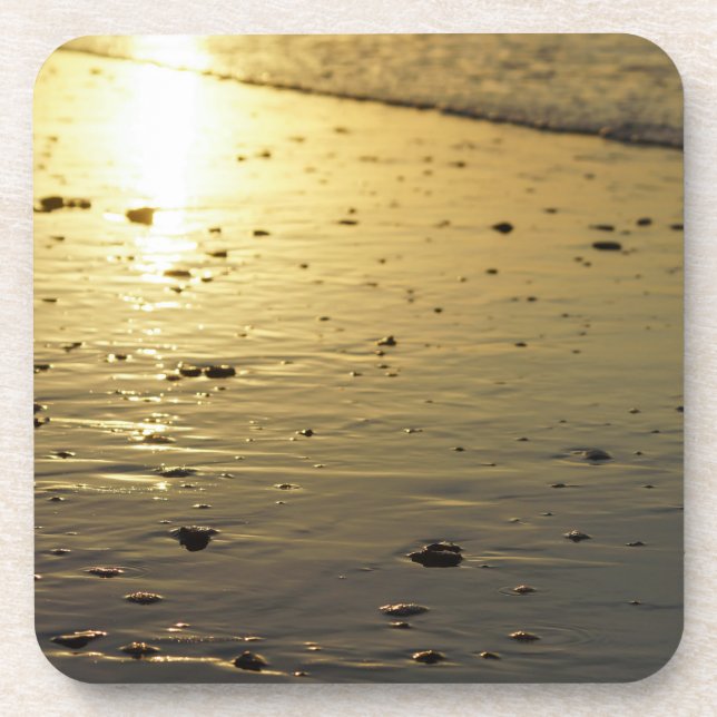 Golden Glassy Sand Coaster (Front)