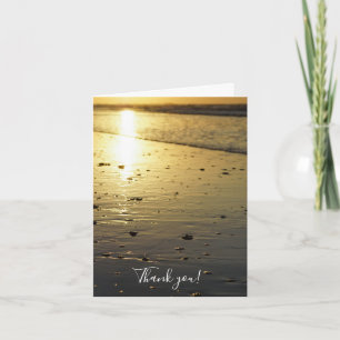 Golden Glassy Sand Thank You Card