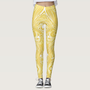 Golden glimmering swirls leggings