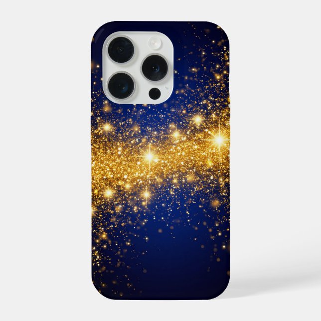 Golden Glitter and Sparkles iPhone Case (Back)
