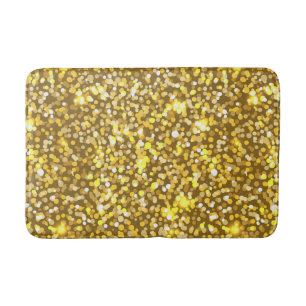 Golden glitter bath mat