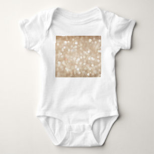 Golden glitter, blurred Christmas background. Baby Bodysuit