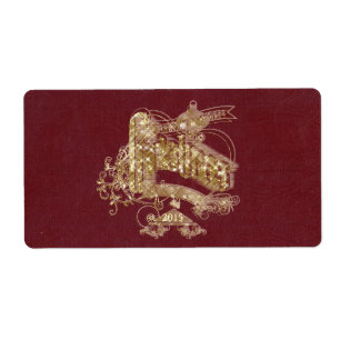 Golden Glitter Christmas - Label